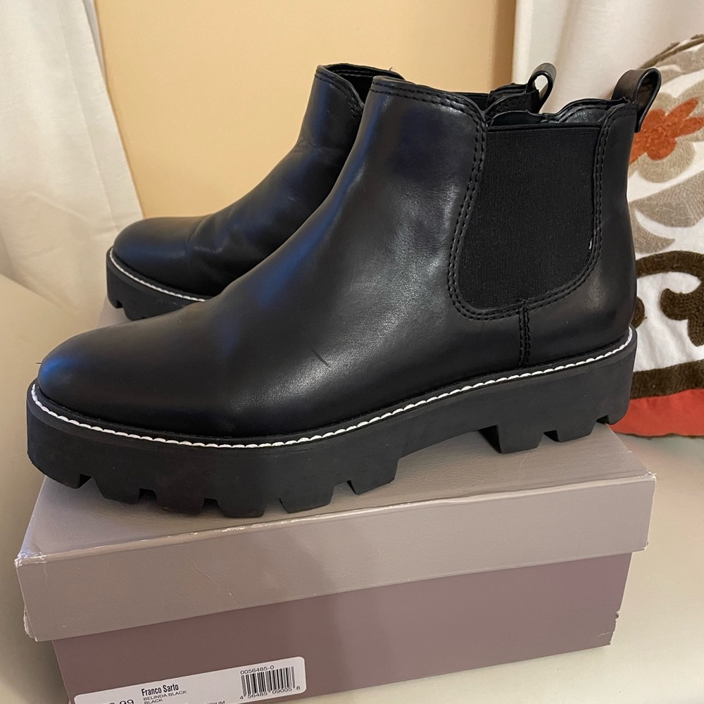 Franco Sorto Belinda Chelsea Bootie, Black, 9